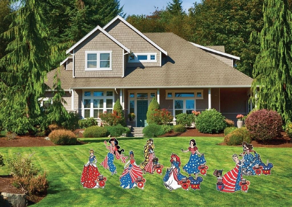 Patriotic Disney Princesses Yard Sign