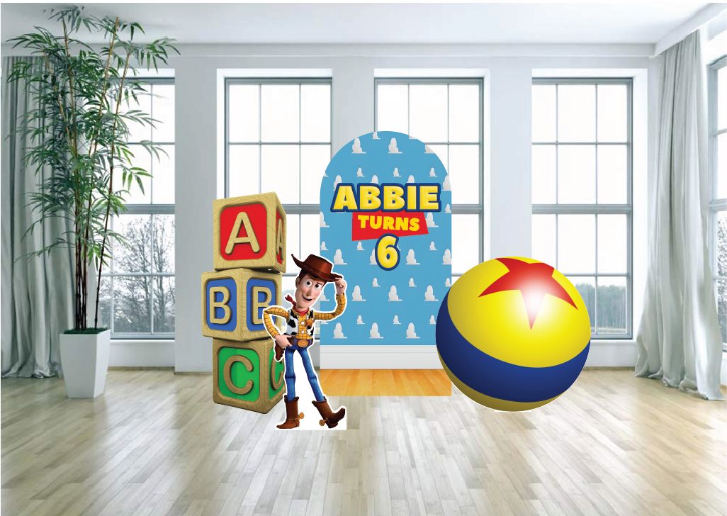 Toy Story Andy&#39;s Room Themed Party Arch Backdrop