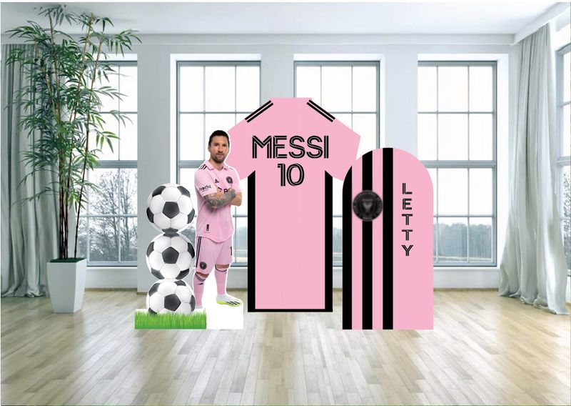 Intermiami ICFM Messi Themed Party Arch Backdrop