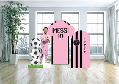 Intermiami ICFM Messi Themed Party Arch Backdrop