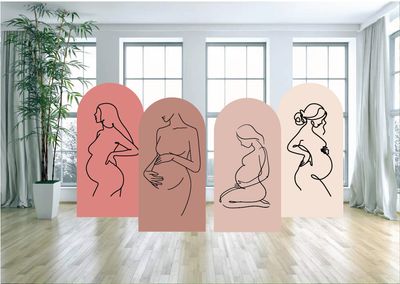 Pregnancy Outlines Themed Arch Backdrop