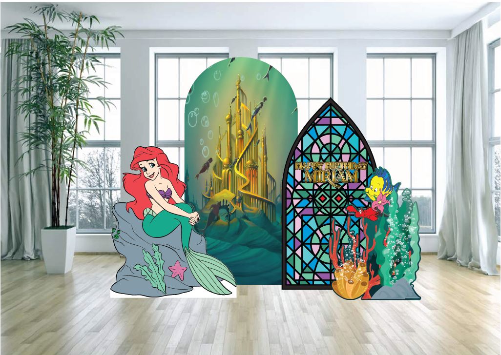 Little Mermaid Themed Party Arch Backdrop