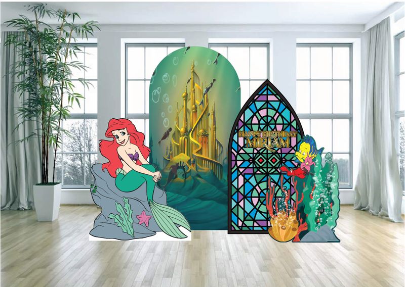 Little Mermaid Themed Party Arch Backdrop