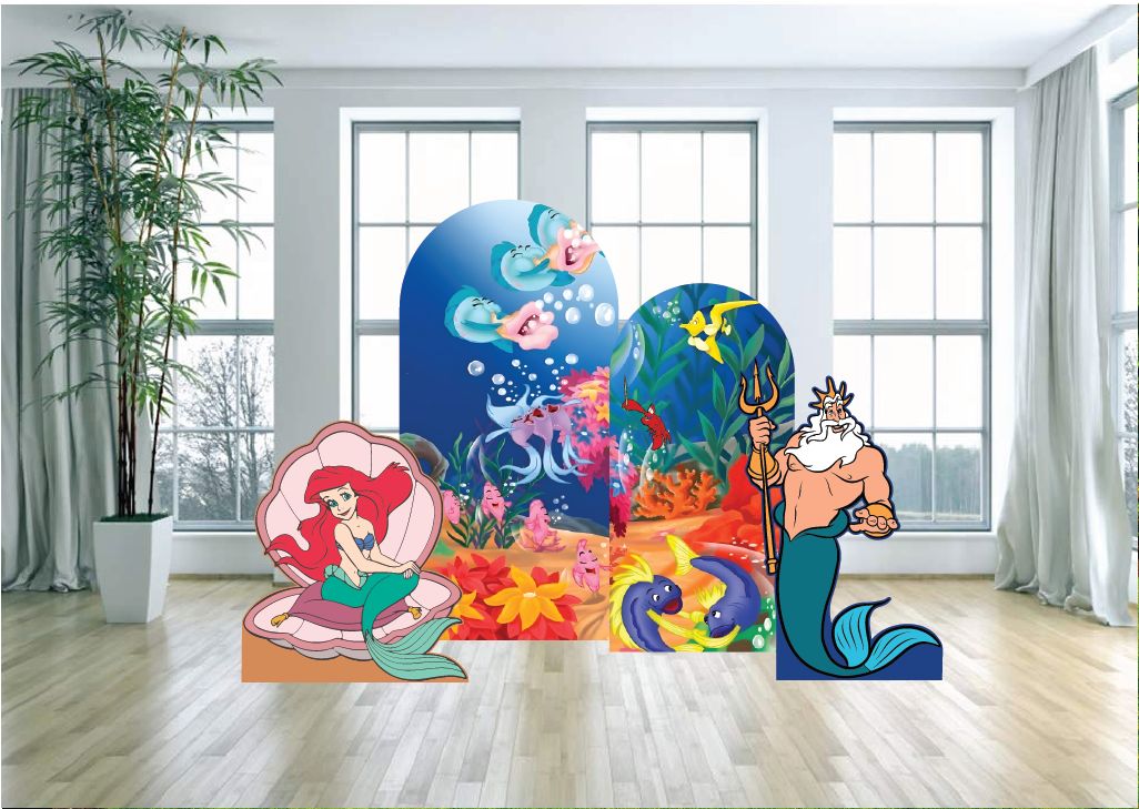 Little Mermaid Under the Sea Themed Party Arch Backdrop
