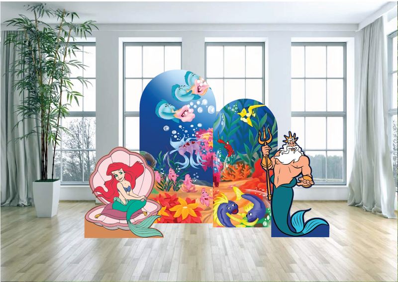 Little Mermaid Under the Sea Themed Party Arch Backdrop
