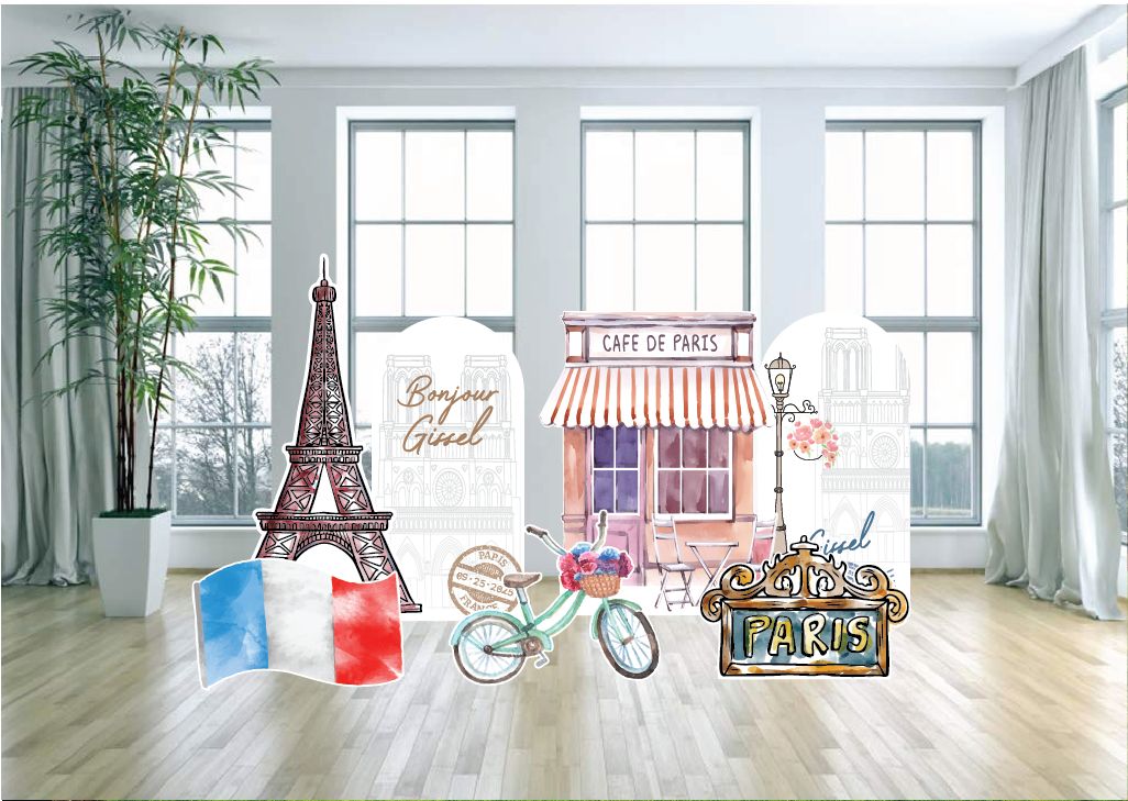 Paris Themed Arch Backdrop