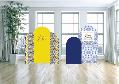 Amalfi Coast Themed Arch Backdrop