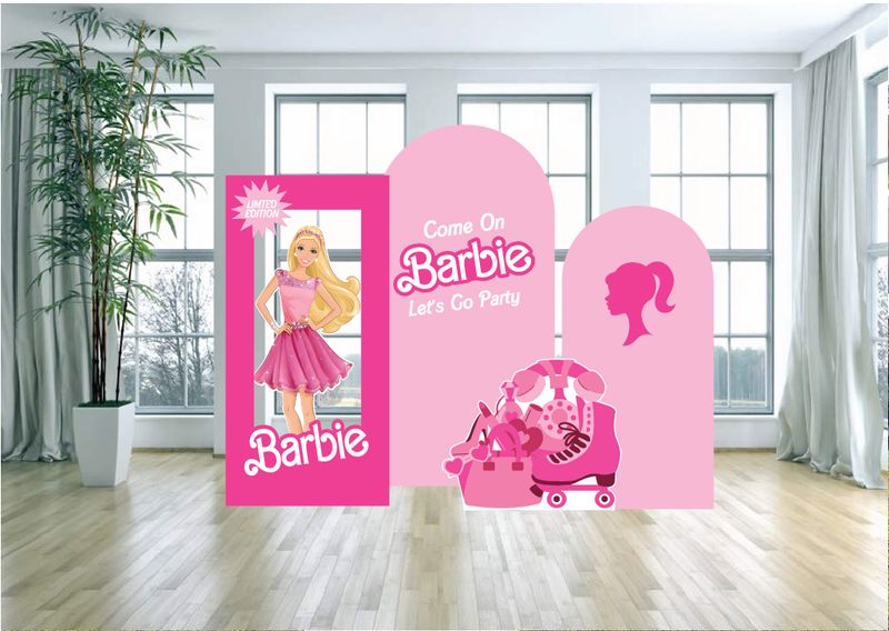Barbie Themed Party Arch Backdrop
