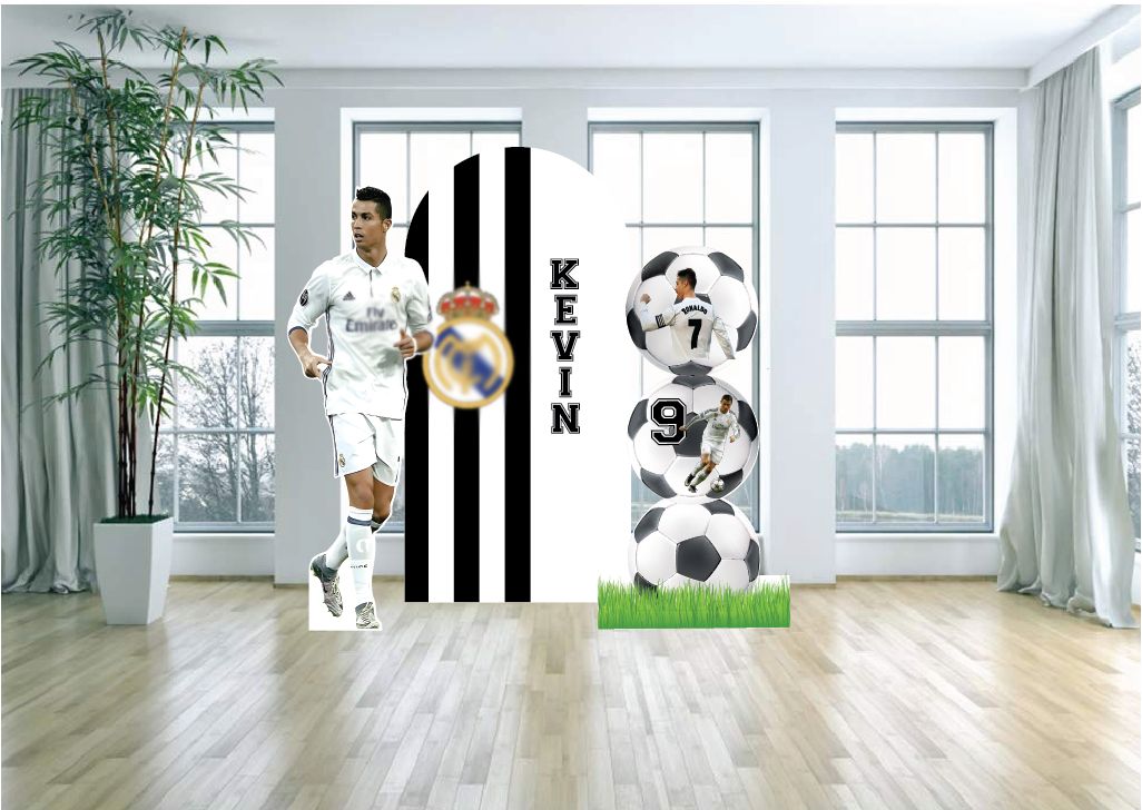 Cristiano Ronaldo RMCF Soccer Themed Arch Backdrop