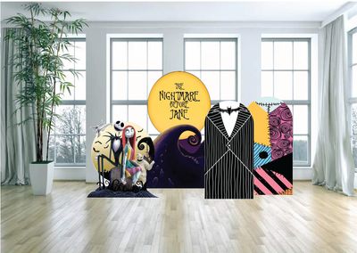 Nightmare Before Christmas Themed Arch Backdrop