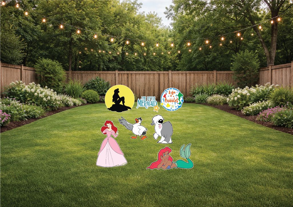 The Little Mermaid Additional Characters Yard Sign