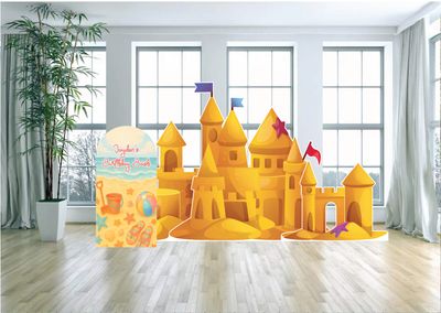Beach Day Sand Castle Party Arch Backdrop