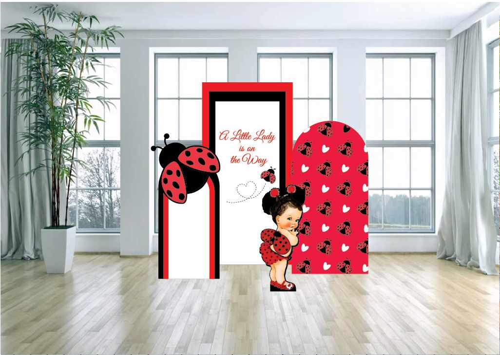 A Little Ladybug Magic Arch Backdrop