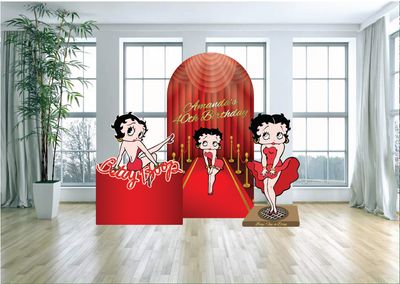 Betty Boop Glam Props Party Arch Backdrop
