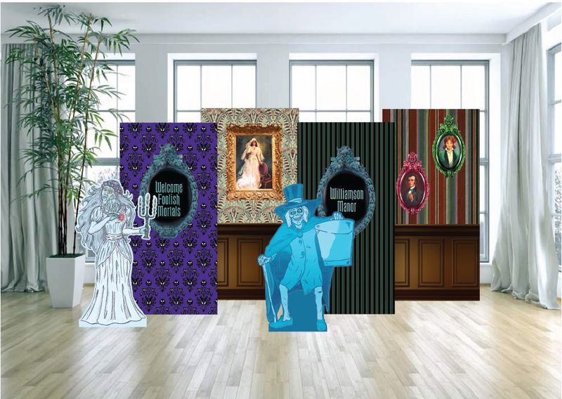 Haunted Mansion Party Arch Backdrop