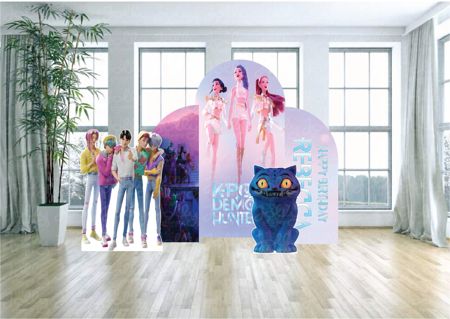 K Pop Demon Hunters Arch Backdrop