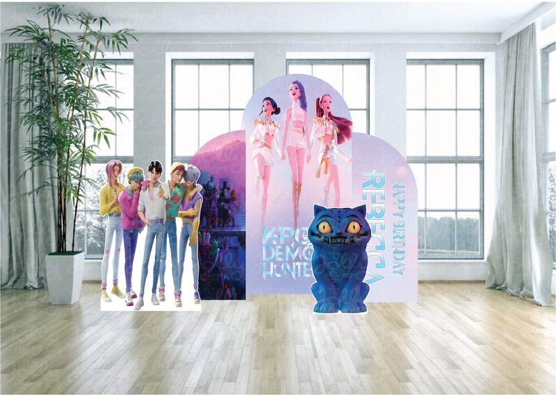 K Pop Demon Hunters Arch Backdrop