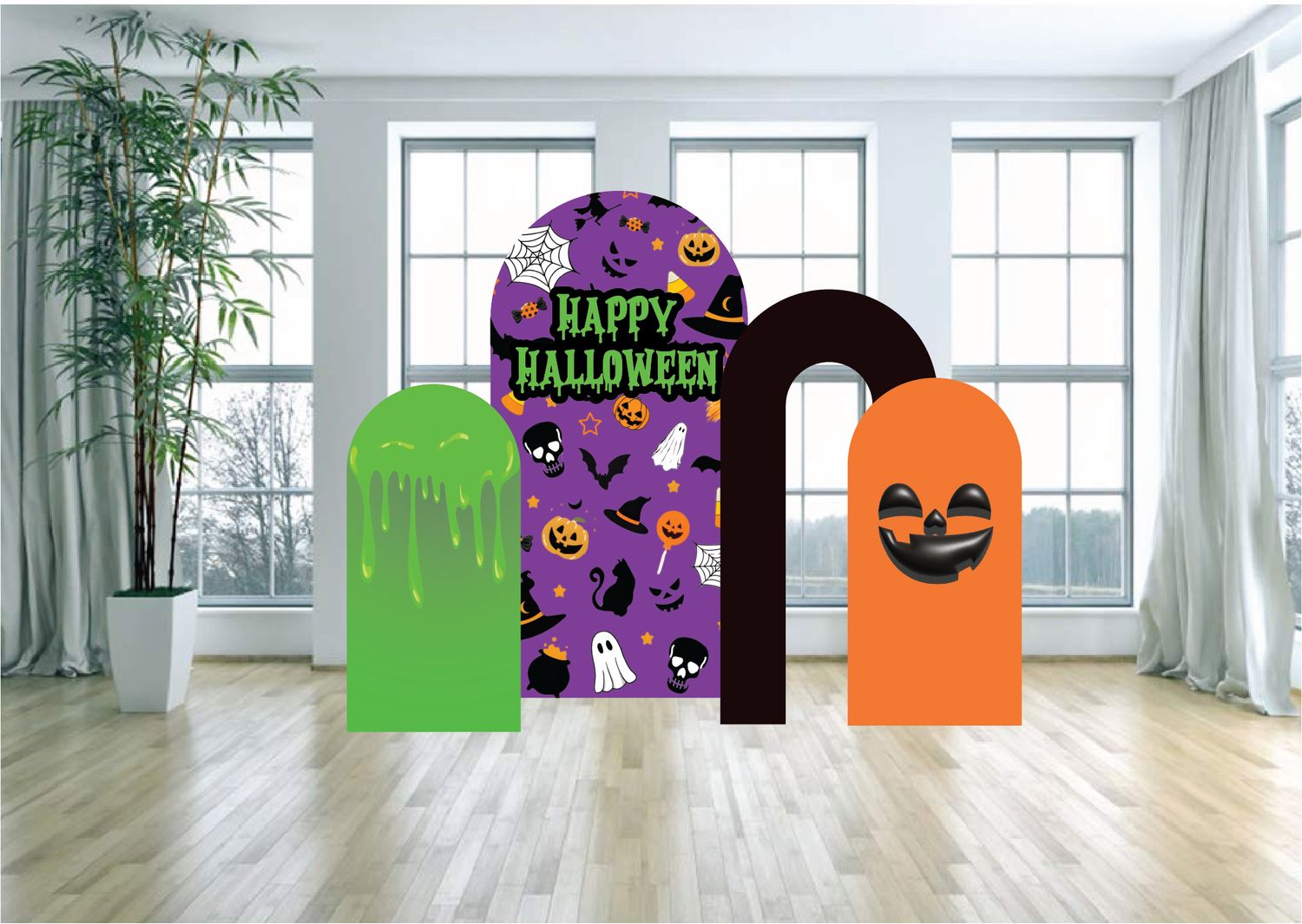 Halloween Bash Arch Backdrop
