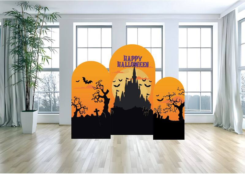 Spooky Halloween Night Arch Backdrop