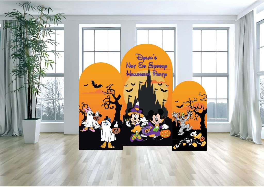 Disney Not So Spooky Halloween Arch Backdrop