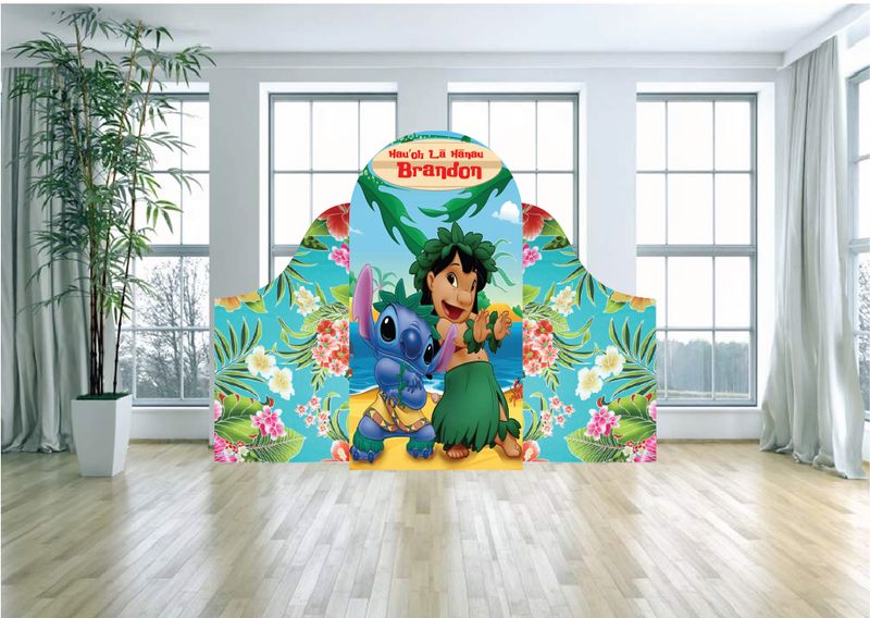Lilo and Stitch Luau Party Arch Backdrop