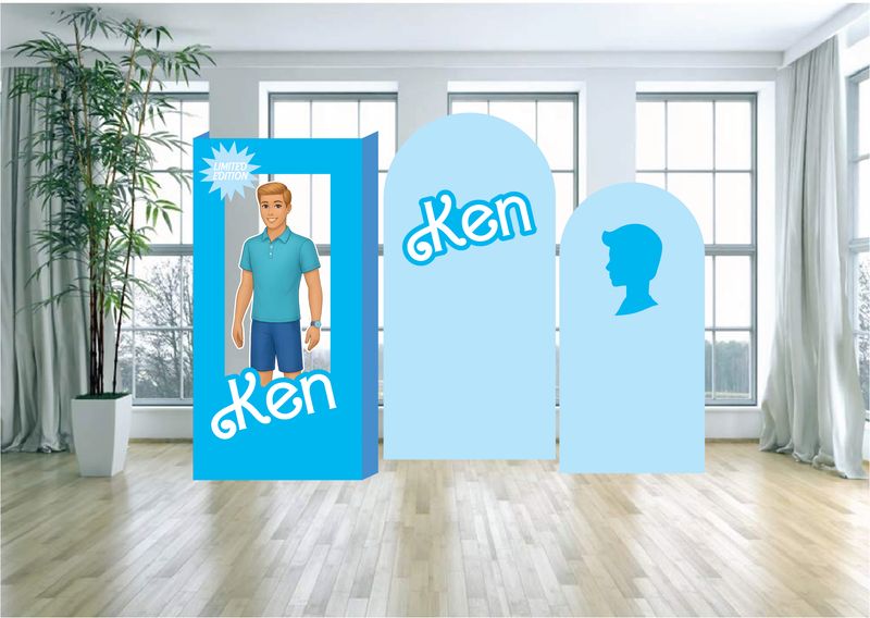 Ken from Barbie Party Arch Backdrop