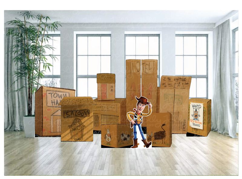 Toy Story Andy's Box Town Arch Backdrop