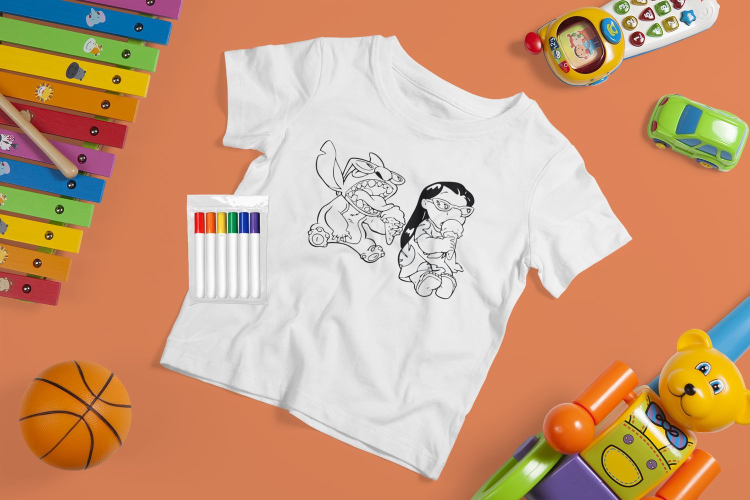Color Me Lilo &amp; Stich Ice Cream T Shirt