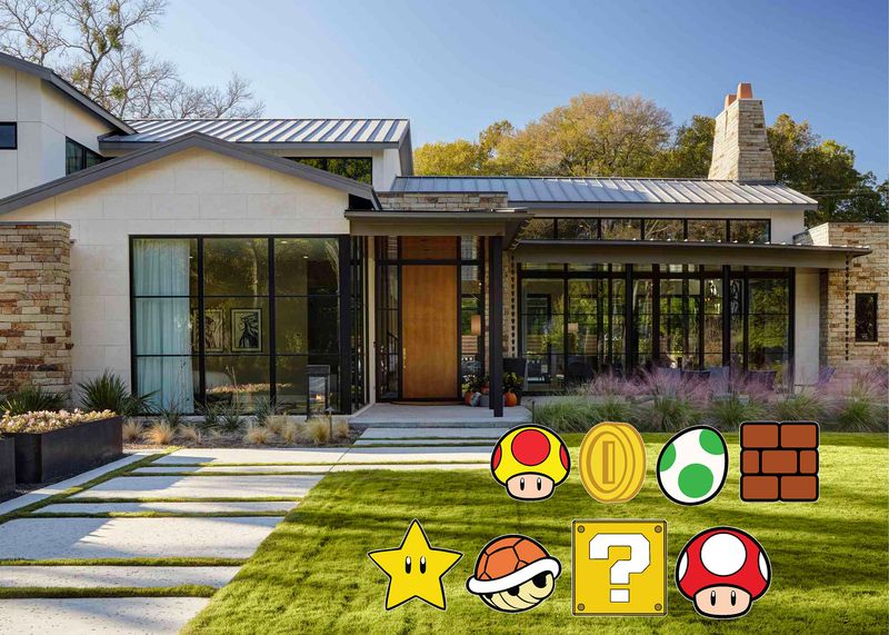 Super Mario Brothers Cartoon Props Yard Sign