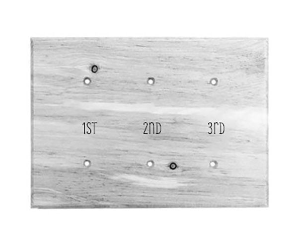 Custom 3 Gang Wall Plate - Make Selections in Order to See Change Reflected in the Display.