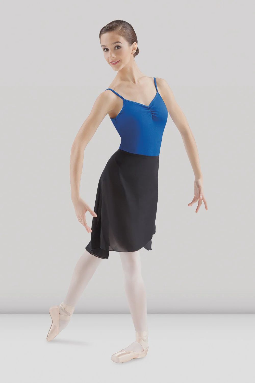 Bloch Mirella: Knee Length Georgette Wrap Skirt - Adult, Color: Black, Size: One Size