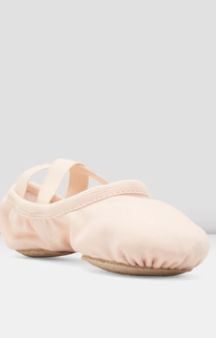 Bloch: Performa Stretch Canvas Ballet Shoes - Youth, Color: Theatrical Pink, Width: B, Size: 12