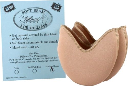 Pillows for Pointes: Soft Seam Toe Pillows Toe Pads, Size: Medium/Large