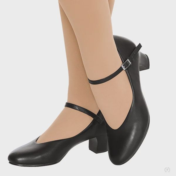 Eurotard: Pivot 1.5&quot; Leather Character Shoe - Adult, Color: Black, Width: Medium, Size: 4