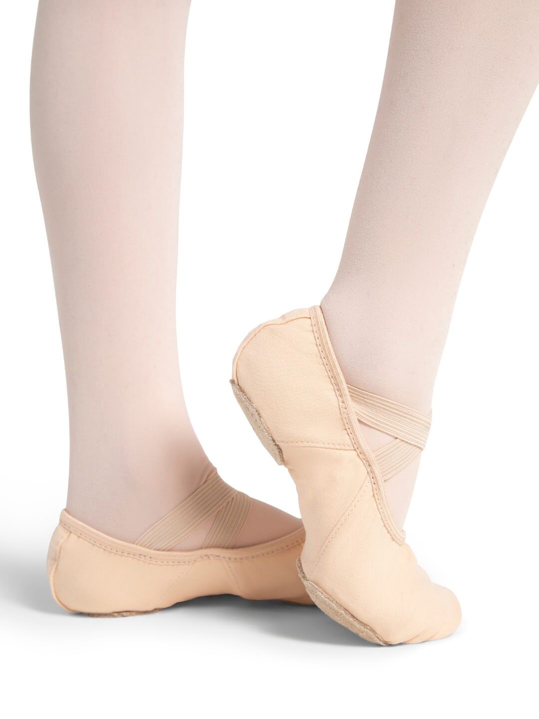Capezio: Hanami Canvas Split Sole Ballet Shoe - Youth, Color: Light Pink, Size: 10, Width: Medium
