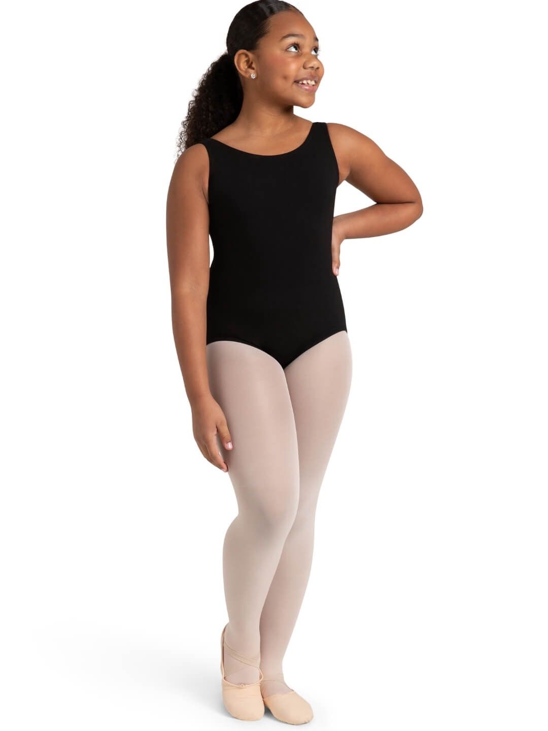 Capezio: High-Neck Tank Leotard - Girls, Color: Black, Size: Child X-Large