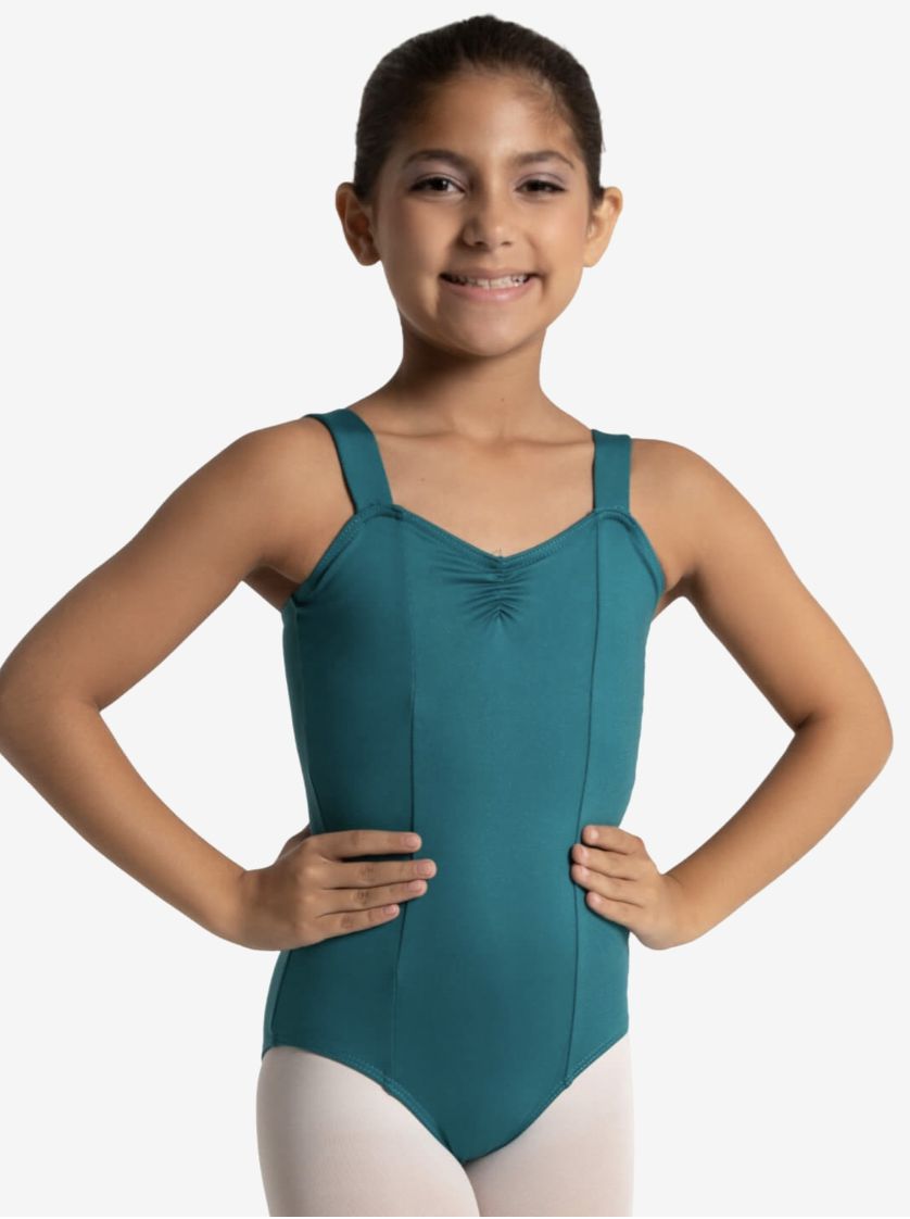 Capezio: Wide Strap Camisole Leotard - Girls, Color: Teal, Size: Child Int
