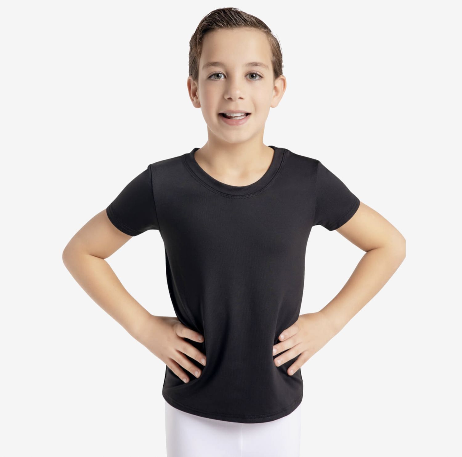 Capezio: Crew Neck Tee - Boys, Color: Black, Size: Child S