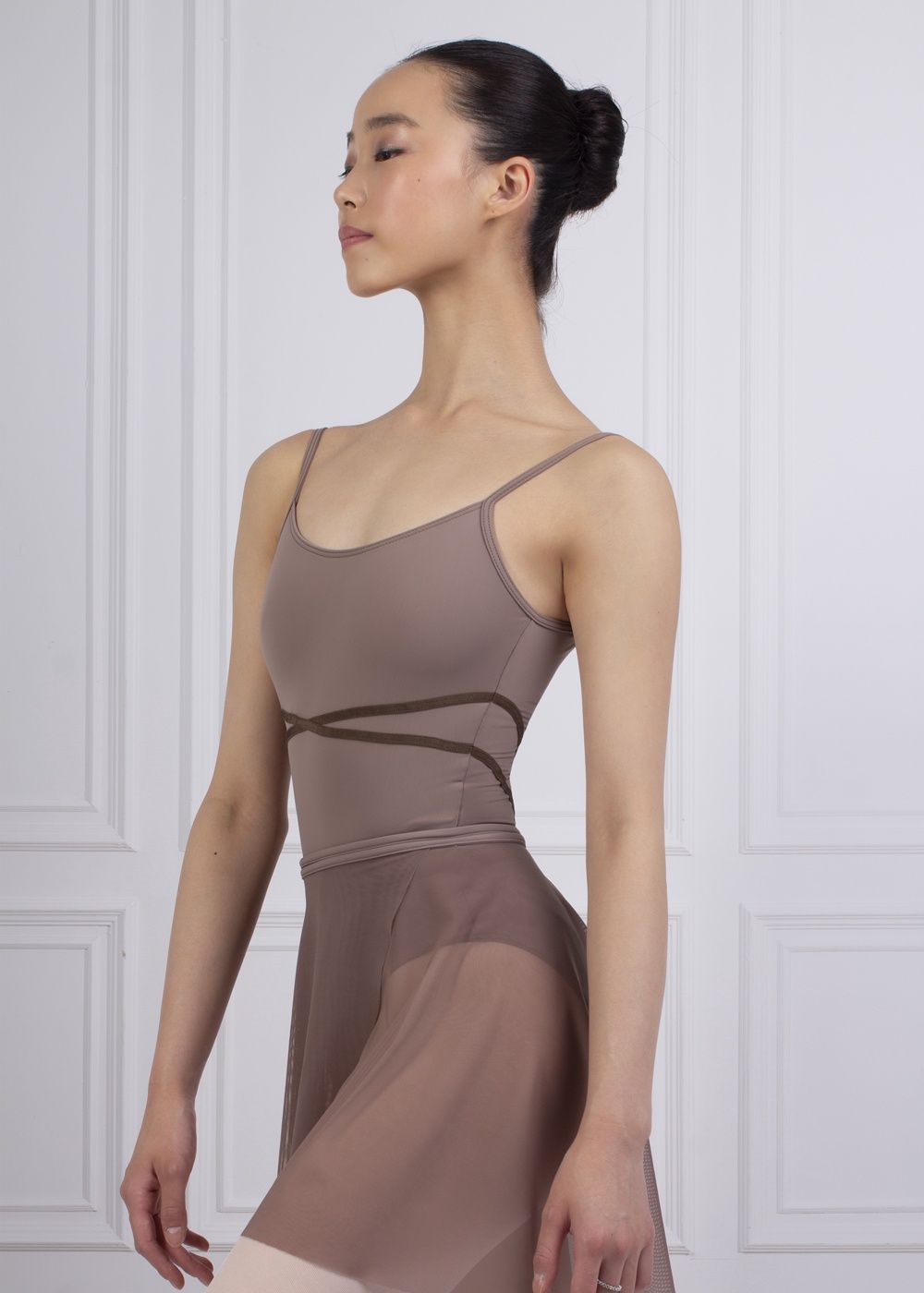 Nikolay: Camilla Camisole Leotard with Straps - Adult, Color: Coffee, Size: S
