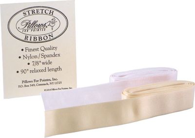 Pillows for Pointes: Stretch Ribbon - 2 1/2 Yard Package, Color: Latte