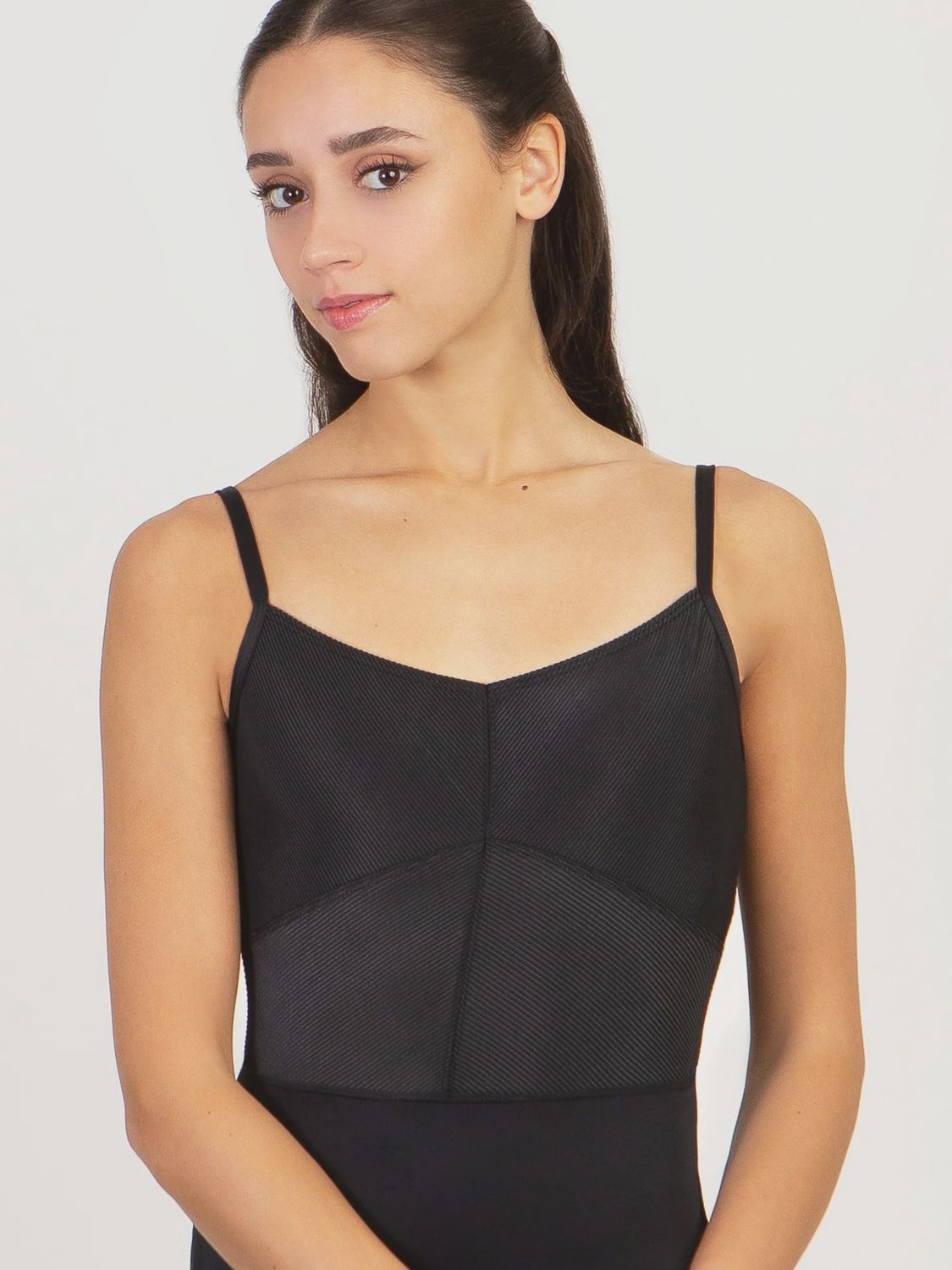 Suffolk: Balletcore Ribbed Camisole Leotard - Adult, Color: Black, Size: Small