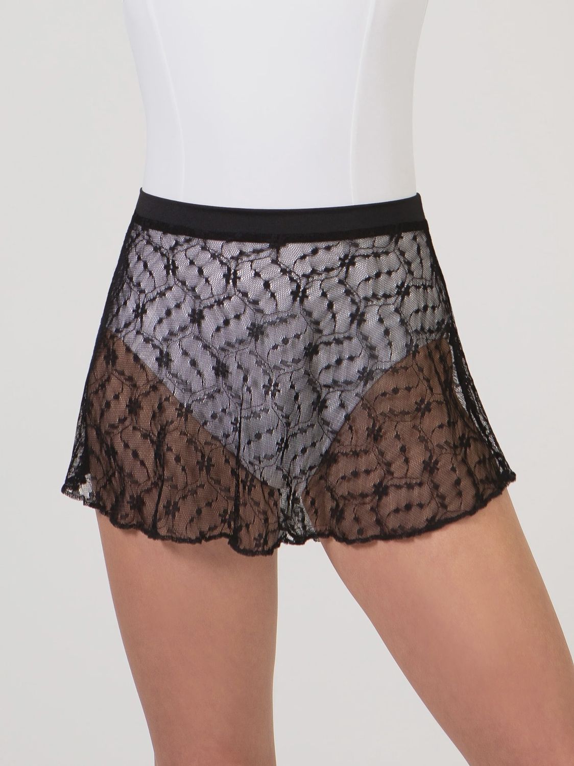 Suffolk: Spring Chateau Pull-on Lace Skirt - Child, Color: Black, Size: MC / LC