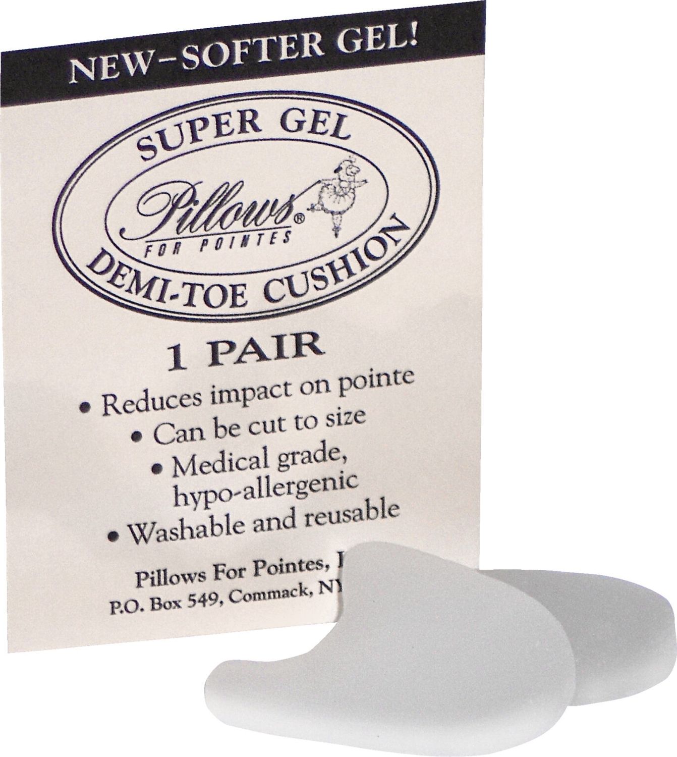 Pillows for Pointes: Super Gel Toe Cushions - Demi Size