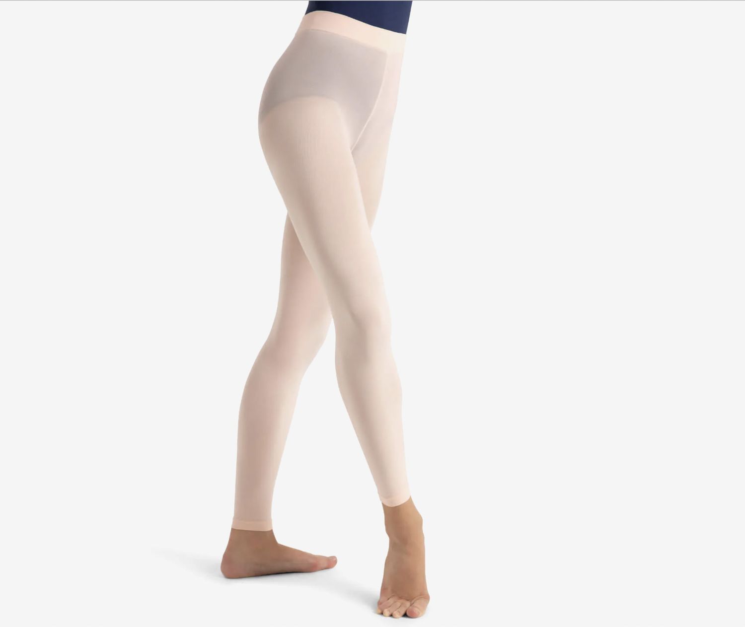 Capezio: Footless Tight w/ Self Knit Waist Band - Adult, Color: Ballet Pink, Size: SM/MED