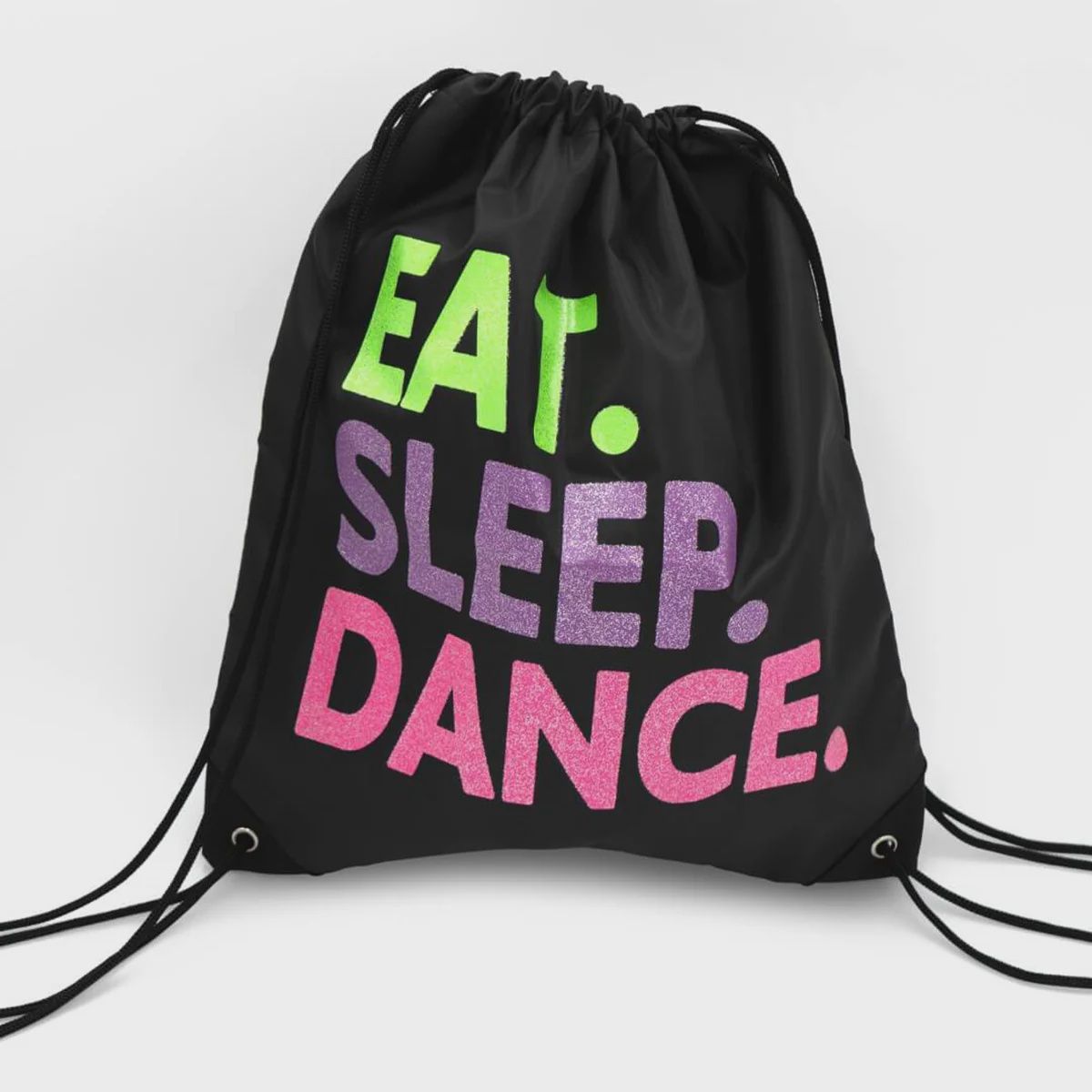 Capezio: Eat. Sleep. Dance. Drawstring Bag, Color: Black