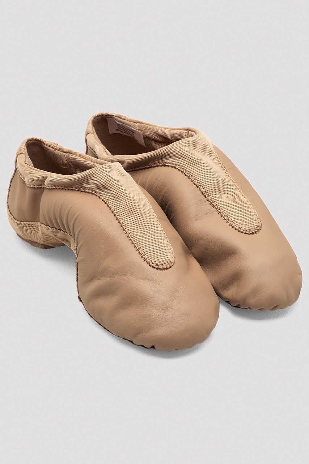 Bloch: Pulse Leather Jazz Shoes - Youth, Color: Tan, Width: Medium, Size: 13.0