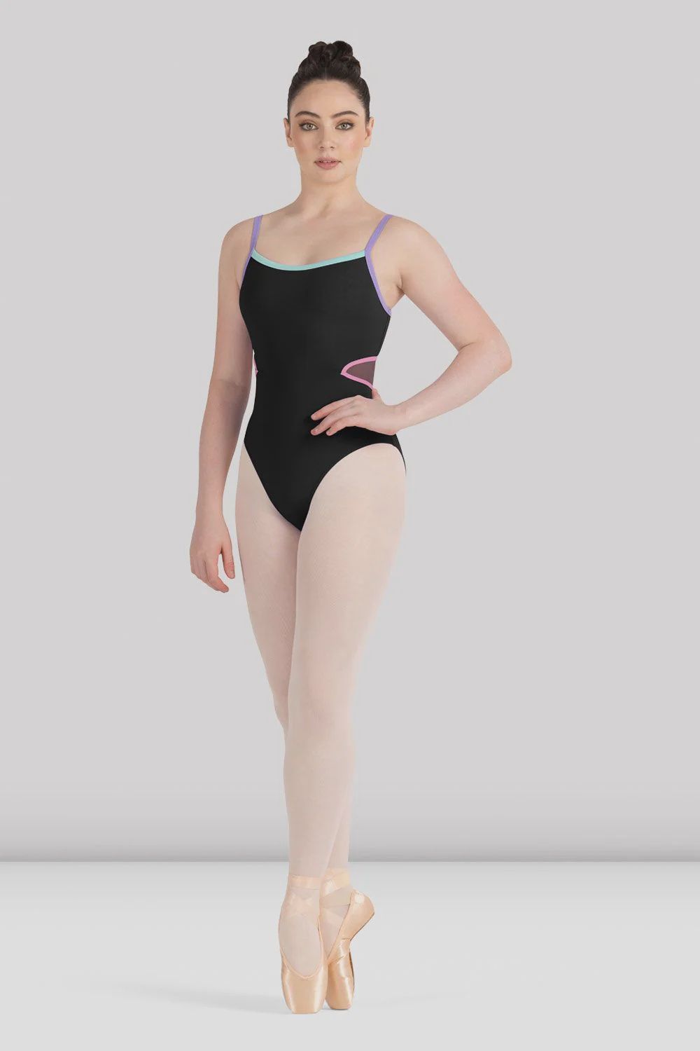 Bloch: Mesh Back Camisole Leotard - Adult, Color: Black Multi, Size: Petit