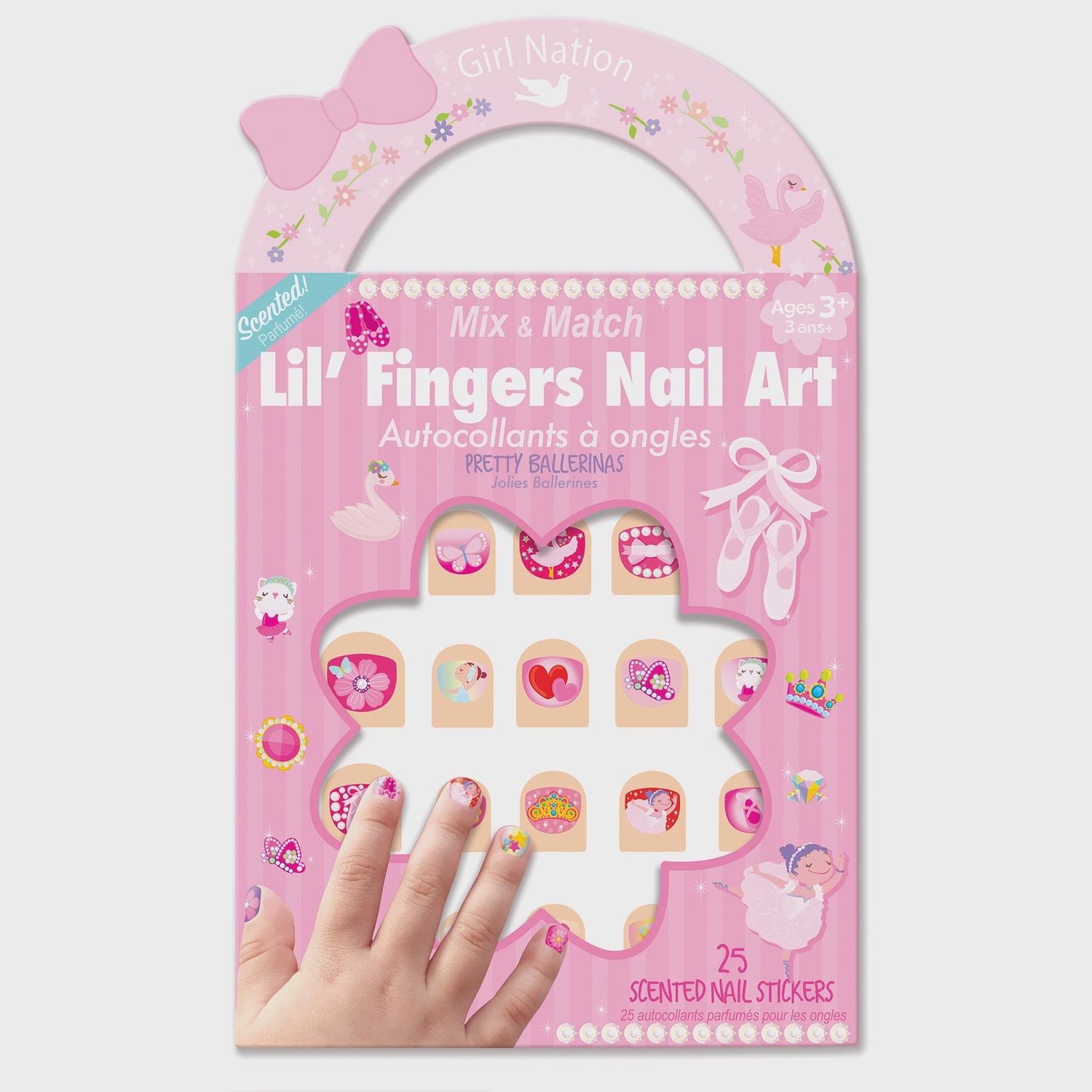 Girl Nation: Lil' Fingers Nail Art | Pretty Ballerinas, Design: Pretty Ballerinas