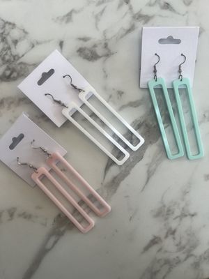 Lacey Ann Designs: Rectangle Dangle Earrings
