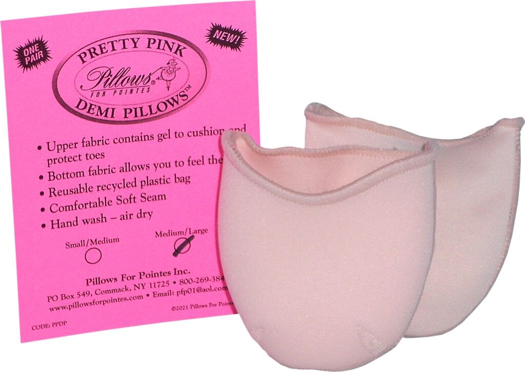 Pillows for Pointes: Pretty Pink Demi Toe Pillows™, Size: Small / Medium